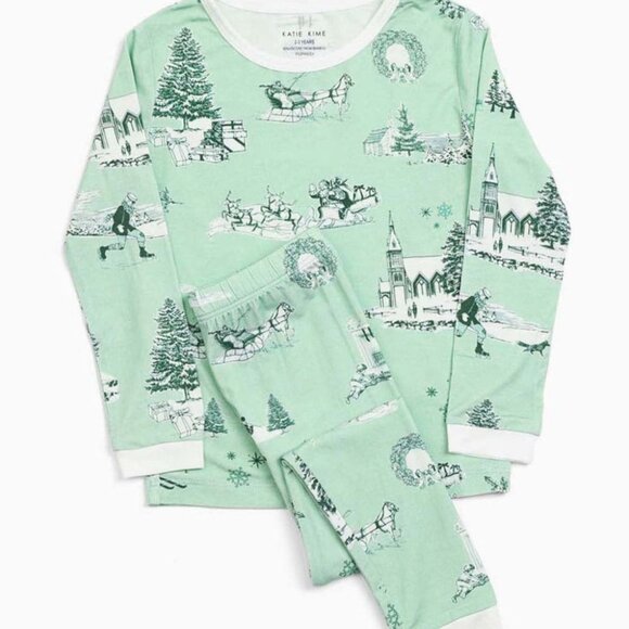 Katie Kime Other - NWT Katie Kime Kids Green Holiday Toile Pajamas 6T